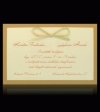Esküvői meghívó - 170x115 mm - oldalra nyitható - egylapos különleges karton alsólap, melyre ragasztva kerül a meghívó szövege, és ez összekötve masnival - hozzátartozó vacsorakártyával  