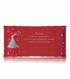 Karácsonyi képeslap - 180x100 mm - egylapos - ezüst és piros fólianyomású