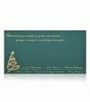 Karácsonyi képeslap - 180x100 mm - egylapos - arany és réz fólianyomású - dombornyomott