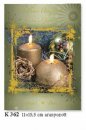 Karácsonyi képeslap - LC/6 méret 110x155 mm - oldalra nyitható - elején 4 nyelvű üdvözlőszöveg