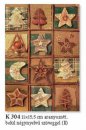 Karácsonyi képeslap - LC/6 méret 110x155 mm - oldalra nyitható - belül 4 nyelvű köszöntő