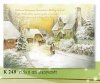 Karácsonyi képeslap - LC/6 méret 155x110 mm - felfelé nyitható - elején magyar, német, angol nyelvű üdvözlőszöveg