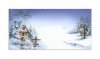 Karácsonyi üdvözlőlap - 200x100 mm - egylapos - ezüstözött, dombornyomású