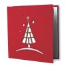 Karácsonyi üdvözlőlap - 135x135 mm - oldalra nyitható - aranyozott, formastancolt borítóval, betétlapos