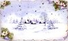 Karácsonyi üdvőzlőlap - 185x115 mm - felfelé nyitható - aranyozott, dombornyomású