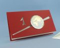  Karácsonyi képeslap - 185x105 mm - felfelé nyitható - formastancolt, betétlappal - borítóra a 0-át helyettesítő arany nyomású beilleszthető kártyával