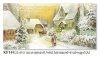 Karácsonyi képeslap - LA/4 méret 210x105 mm - felfelé nyitható - elején és belül 3 nyelvű köszöntő, belső oldalon szürkével nyomtatva a borítókép