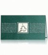 Karácsonyi üdvözlőkártya - 180x100 mm - felfelé nyitható - ezüst fólianyomással, ablakos - betétlapon ezüst díszítés