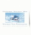 Karácsonyi üdvözlőkártya - 180x100 mm - felfelé nyitható
