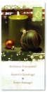 Karácsonyi üdvözlőlap - 105x210 mm - oldalra nyitható - kívül 3 nyelvű köszöntőszöveggel - aranyozott