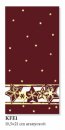 Karácsonyi üdvözlőkártya - LA/4 méret 105x210 mm - oldalra és felfelé is nyitható - formastancolt borítón arany  fólianyomással, beilleszthető betétlappal