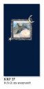 Karácsonyi üdvözlőkártya - LA/4 méret 105x210 mm - oldalra nyitható - aranyozott ablakos borító, színes nyomású betétlappal