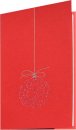 Karácsonyi üdvözlőkártya - 90x150 mm - oldalra nyitható - arany és csillámporos fólianyomással - betétlapos