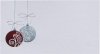 Karácsonyi üdvözlőkártya - 160x90 mm - egylapos - bordó-ezüst fólianyomással - domborítással
