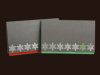 Karácsonyi képeslap - 160x100 mm - felfelé nyitható - sötétszürke papíron - piros vagy zöld betétlappal