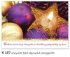   Karácsonyi képeslap - 155x110 mm - felfelé hajtható - aranyozott - kívül magyar nyelvű köszöntő - belül magyar-angol-német-olasz szöveg