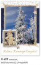   Karácsonyi képeslap - 110x155 mm - oldalra hajtható - aranyozott - kívül magyar nyelvű köszöntő - belül magyar-angol-német szöveg