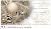   Karácsonyi képeslap - 210x105 mm - felfelé nyitható  - ezüstözött - kívül és belül magyar-angol-német nyelvű köszöntő