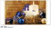   Karácsonyi képeslap - 210x105 mm - felfelé nyitható - aranyozott - kívül magyar-angol-német-francia nyelvű köszöntő - belül üres