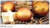   Karácsonyi képeslap - 210x105 mm - felfelé nyitható - aranyozott