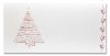 Karácsonyi üdvözlőlap - 200x100 mm - egylapos - gyöngyházfényű papíron piros-ezüst nyomtatás és fóliázás