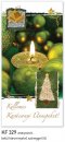   Karácsonyi képeslap - 105x210 mm - oldalra nyitható - aranyozott - kívül magyar nyelvű köszöntő - belül magyar-angol-német nyelvű szöveggel