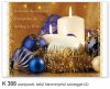  Karácsonyi képeslap - 155x110 mm - felfelé hajtható  - aranyozott - kívül magyar nyelvű köszöntő - belül magyar-angol-németszöveg