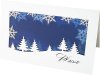  Karácsonyi képeslap - 155x100 mm - felfelé nyitható - formastancolt fehér borító - elején kékkel nyomtatott betétlap