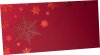  Karácsonyi képeslap - 210x100 mm - egylapos - piros matt karton, prégelt és lakkozott piros mintával 