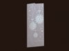 Karácsonyi üdvözlőlap - 100x210 mm- oldalra nyitható - ezüst gyöngyházfényű karton - fényes és matt ezüst fóliadíszítéssel