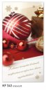 Karácsonyi képeslap - LA/4 - aranyozott díszítés - belül üres