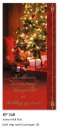 Karácsonyi képeslap - LA/4 - aranyozott díszítés - belül magyar-angol-német-francia szöveg