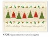 Karácsonyi képeslap - LC/6 - aranyozott díszítés - belül magyar-angol-német üdvözlőszöveg