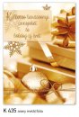 Karácsonyi képeslap - LC/6 - aranyozott díszítés - belül üres