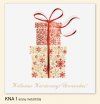 Karácsonyi képeslap - 13x13 cm - aranyozott díszítéssel