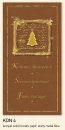 Karácsonyi üdvözlőlap - LA/4 - konyakszínű gyöngyházfényű papír - aranyozással, domborítással