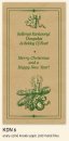 Karácsonyi üdvözlőlap - LA/4 - arany gyöngyházfényű papír - zöld fóliadíszítéssel, domborítással