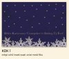 Karácsonyi üdvözlőlap - LC/6 - indigókék gyöngyházfényű papír - ezüstözéssel, domborítással