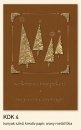 Karácsonyi üdvözlőlap - LC/6 - konyakszínű gyöngyházfényű papír - aranyozással, domborítással