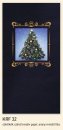 Karácsonyi üdvözlőlap - LA/4 ablakos - sötétkék kreatív karton - aranyozással