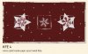 Karácsonyi üdvözlőlap - LA/4 - vörös kreatív karton - piros és ezüst fóliadíszítéssel - betétlapos
