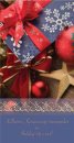    Karácsonyi képeslap - 105x210 mm - aranyozott díszítéssel - belül magyar-angol-német köszöntő