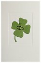   Esküvői meghívó - 100x155 mm - oldalra nyitható - dombornyomott, zöld karton levél és aranyozott szívpár ragasztható fel - boríték, menü-köszönő-vacsorakártya rendelhető hozzá - esetleg egyszerűbb fehér változatban