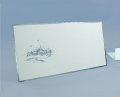  Karácsonyi képeslap - 190x100 mm - egylapos - dombornyomású, ezüst színű bélyegstancolás