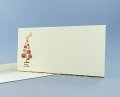  Karácsonyi képeslap - 190x100 mm - egylapos - piros és vörösarany dombornyomással, bélyegstancolással